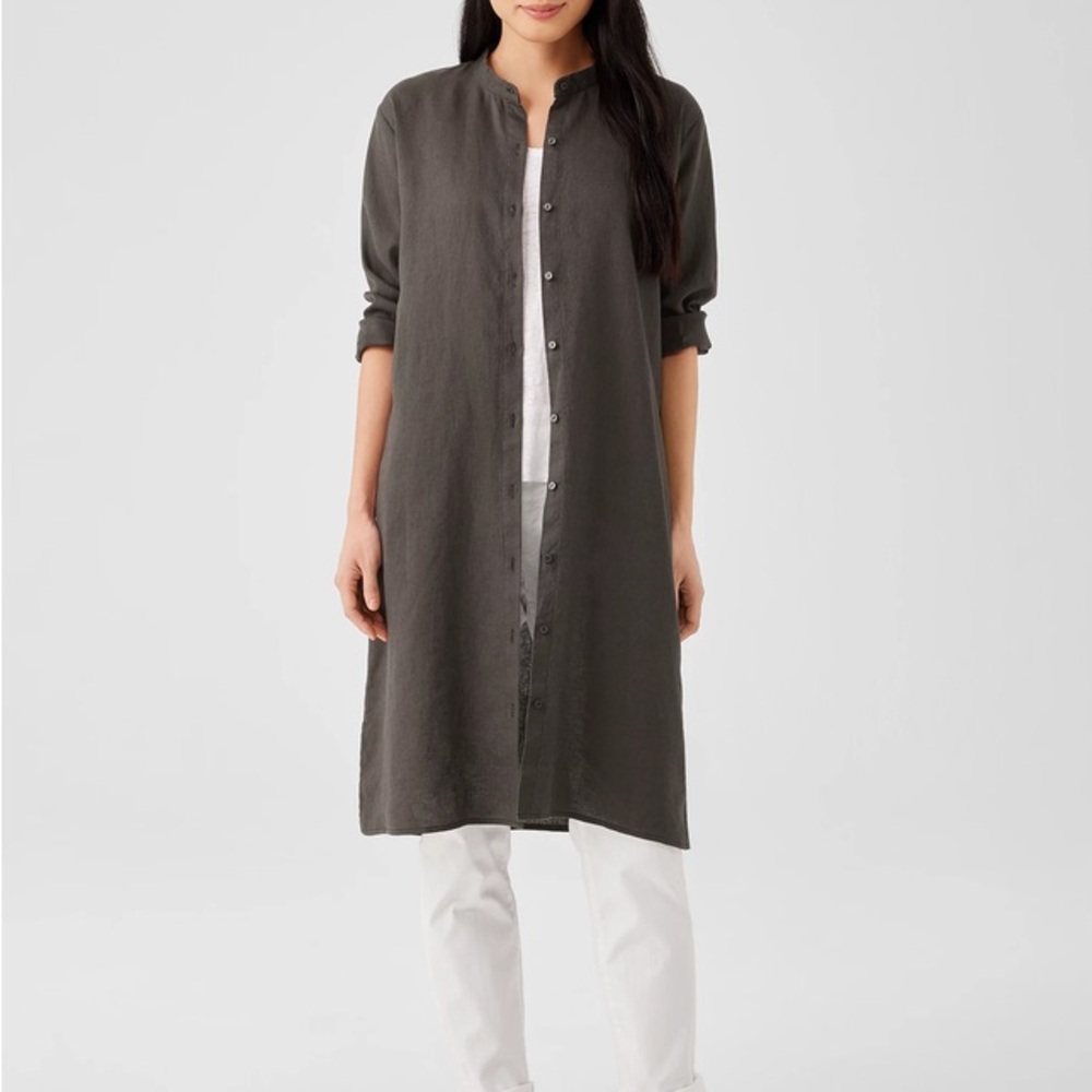 NEW Eileen Fisher organic linen shirt dress